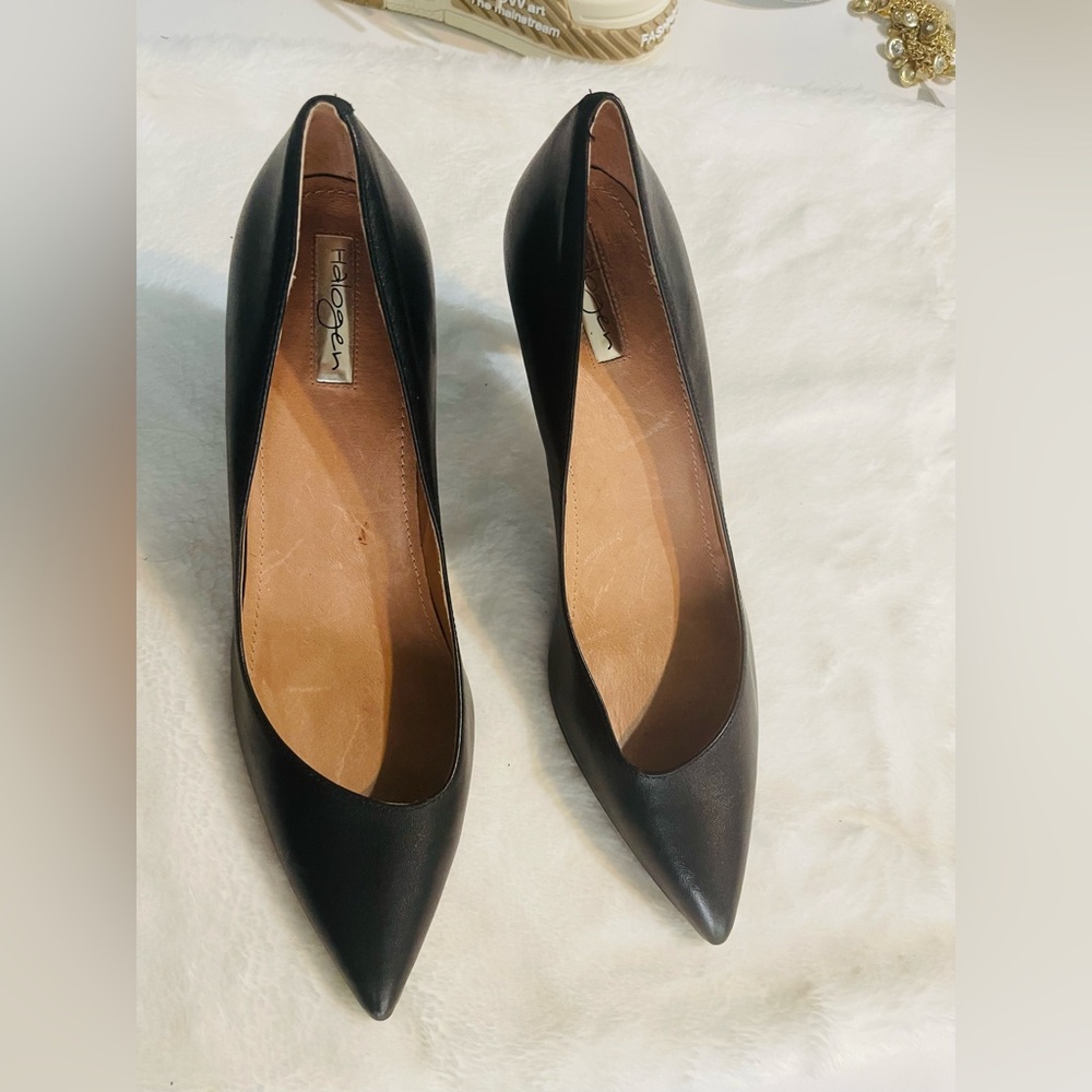 💎🤍💎Halogen Black Leather Heels - Picture 4 of 8